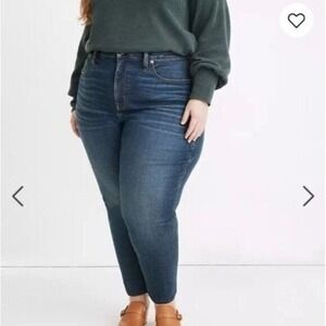 Madewell Jeans Sz 37 Plus Sz Curvy High Waist Skinny Ankle New Classic Casual